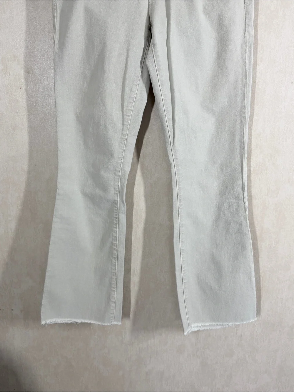 Mother Women’s The Insider Ankle Fray Pants in Chalk It Up Oxford Tan 27